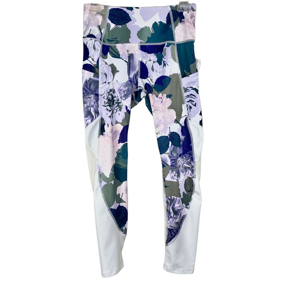 Apana Floral High Waist Yoga 7/8 Leggings Small NWT